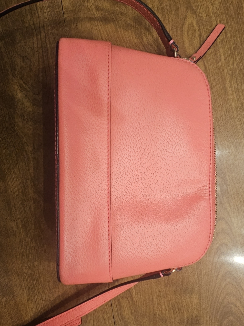 kate spade Coral Pink Pebbled Leather Crossbody Bag - Picture 3 of 6